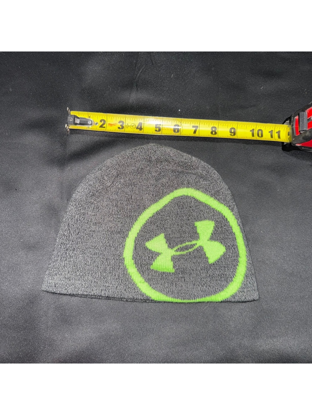 Under Armour Gray and Green Beanie Hat OSFA